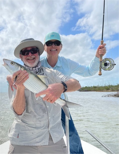 Dr. John with a nice bone in the Bahamas